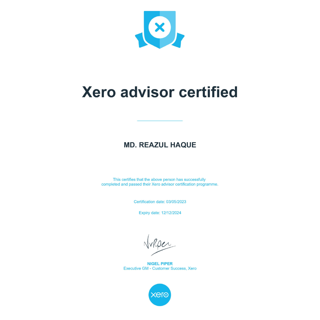 Xero Advisor Certified